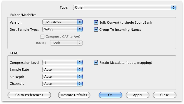 MachFive Preferences